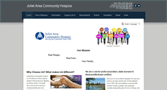 Desktop Screenshot of joliethospice.org
